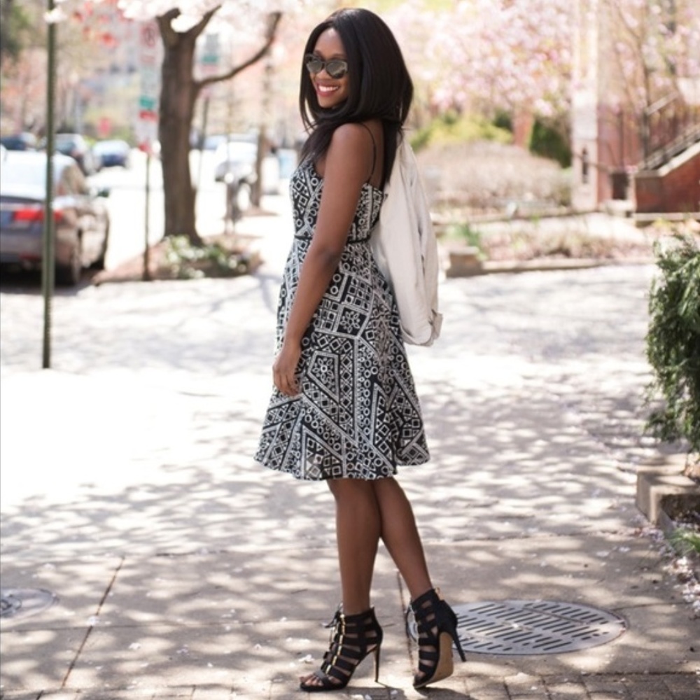 NWT BANANA REPUBLIC Embroidered Geo Lace Dress - Picture 8 of 8